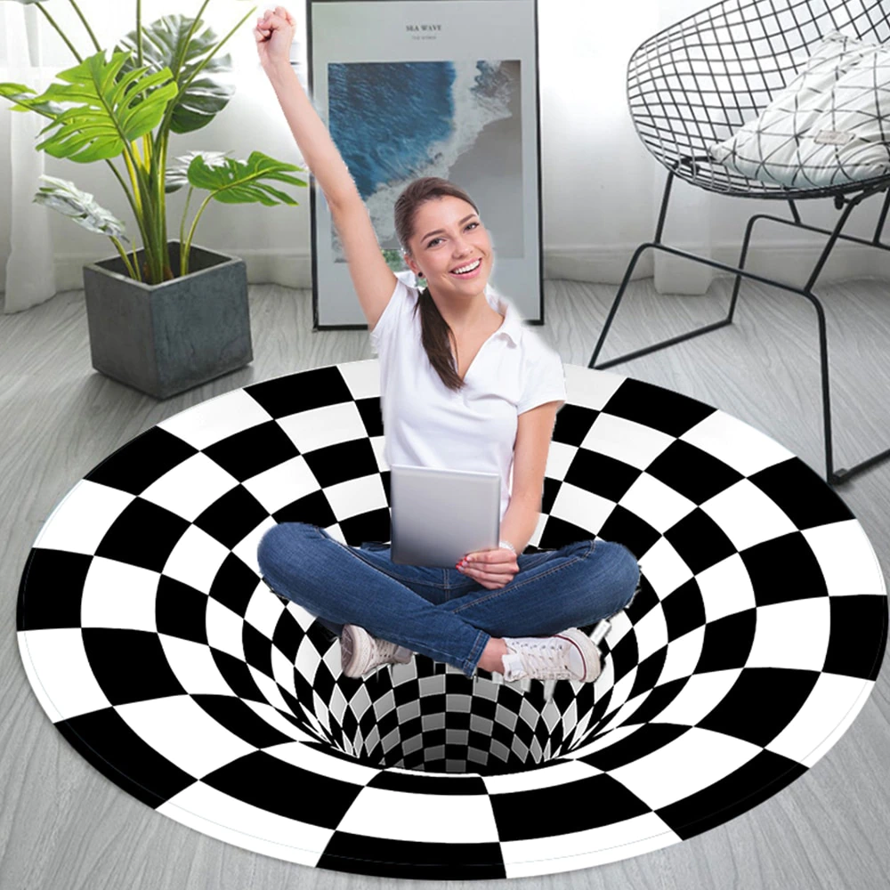 3D Vortex Portal Carpet Optical Illusion (5 Sizes)