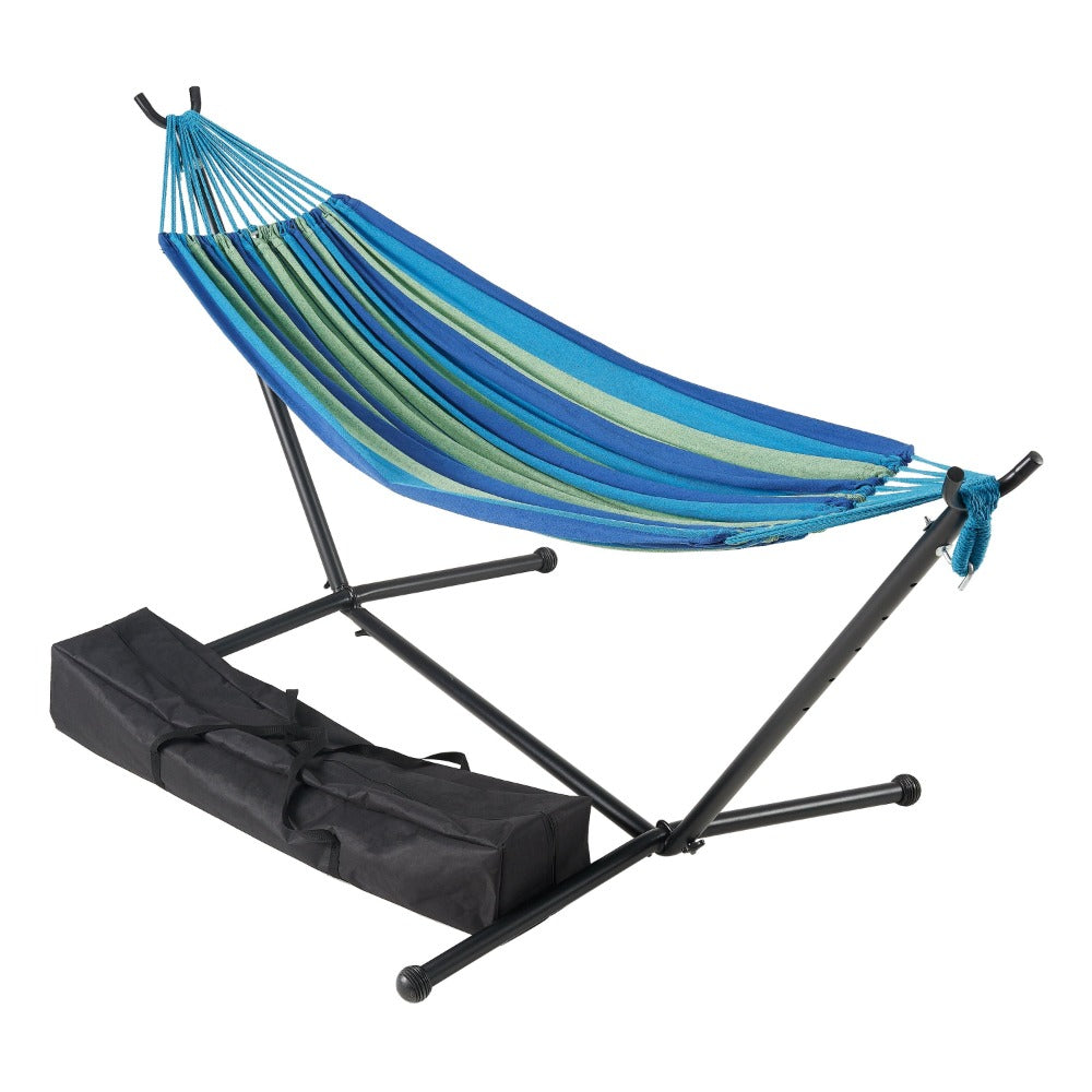 Stripe Double Stand Hammock with Bag