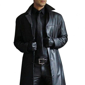 Matrix Halloween Viking Leather Coat Trench Punk Jacket Men's Plus Size Best Gift Shoppers