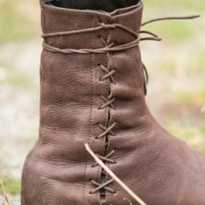 Medieval Noble Lace-Up PU Leather Boots