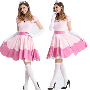 Pink Princess Knee Dress Costume Set (S-2XL)