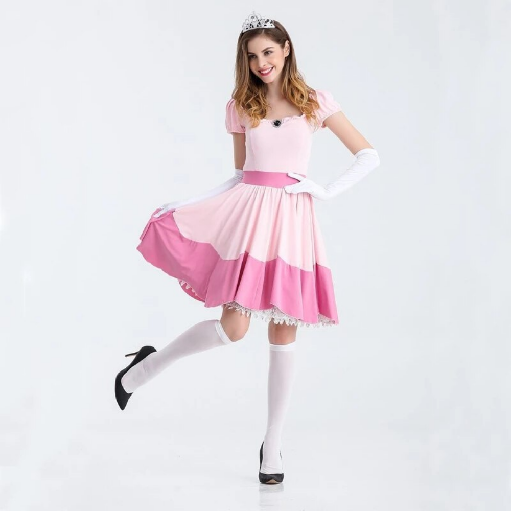 Pink Princess Knee Dress Costume Set (S-2XL)