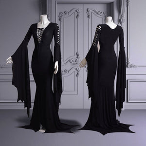 Medieval Witch Morticia Addam Lace Up Dress (3 Colors) S-5XL