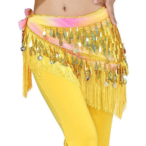 Belly Dance Hip Scarf Tassel Wrap Belt Skirts (9 Colors)