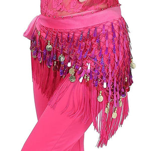Belly Dance Hip Scarf Tassel Wrap Belt Skirts (9 Colors)