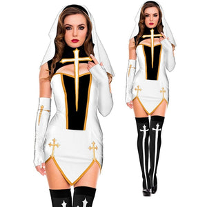 Nun Convent Dress Costume Set (2 Colors) S-3XL