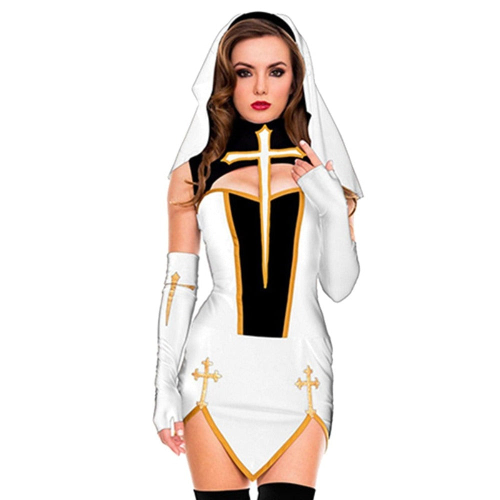 Nun Convent Dress Costume Set (2 Colors) S-3XL