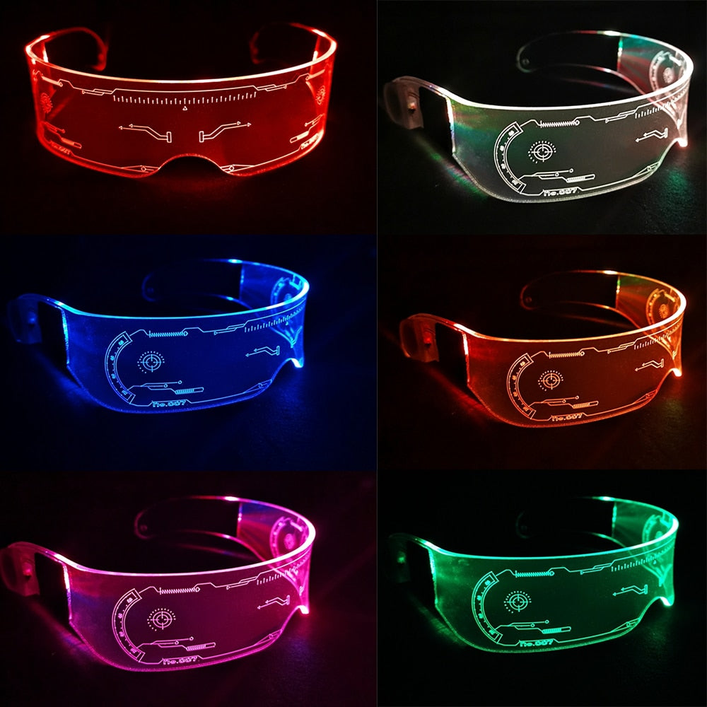 LED Visor Cyberpunk Glasses (4 Style)
