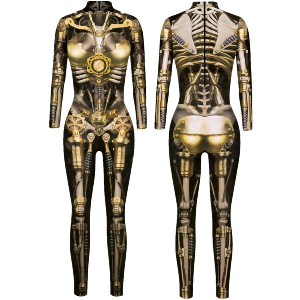 Robot Cyberpunk Bodysuit Costume (20 Colors) S-XL