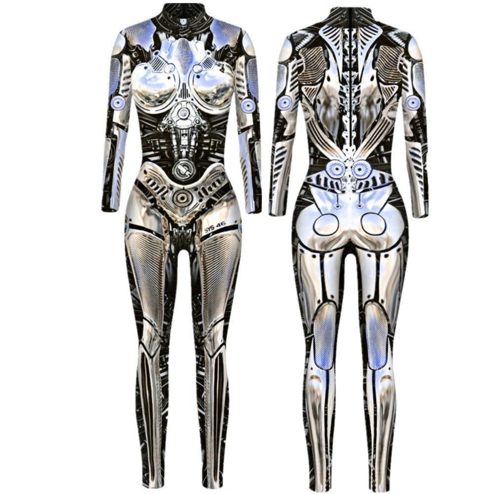 Robot Cyberpunk Bodysuit Costume (20 Colors) S-XL