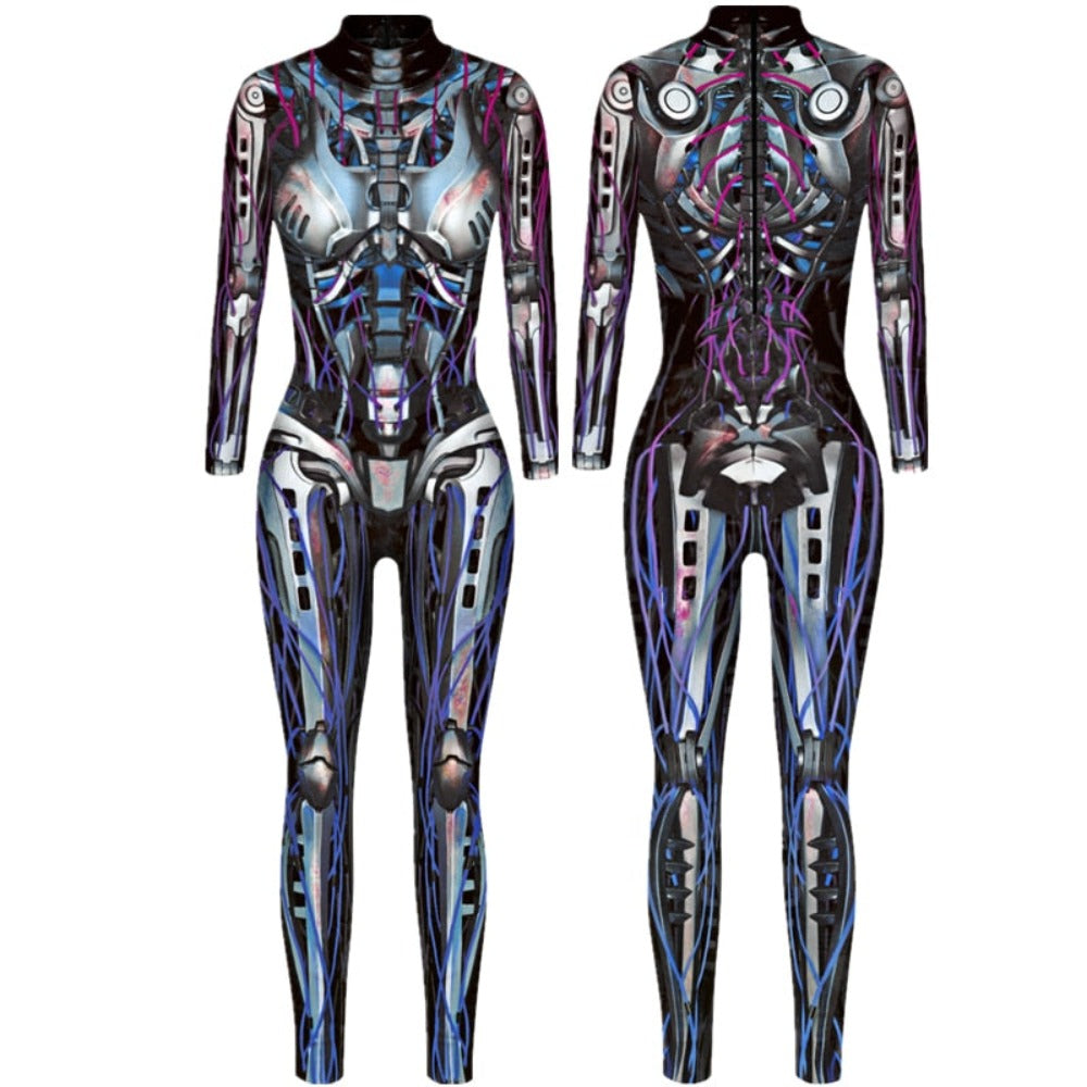 Robot Cyberpunk Bodysuit Costume (20 Colors) S-XL