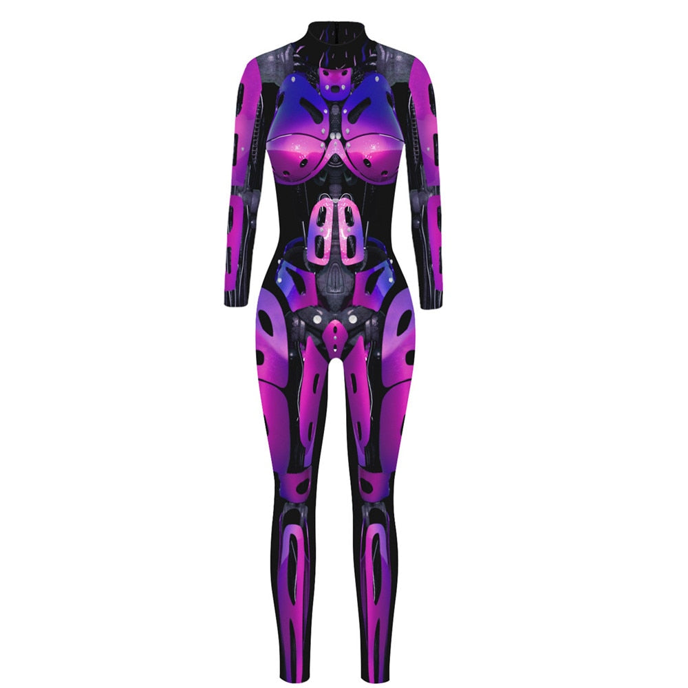 Robot Cyberpunk Bodysuit Costume (20 Colors) S-XL
