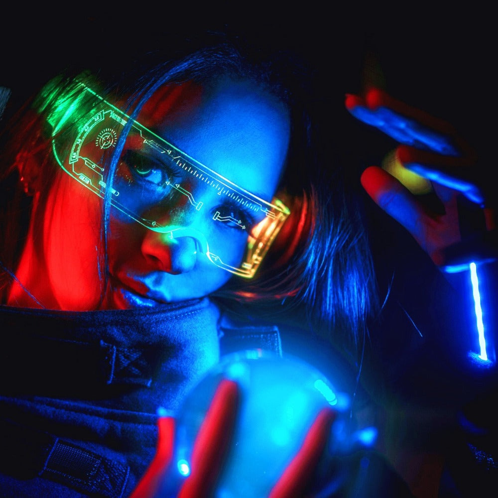 LED Visor Cyberpunk Glasses (4 Style)