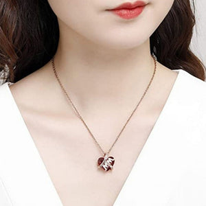 Crystal Heart "I love you Mom" Pendant Necklace (2 Colors)