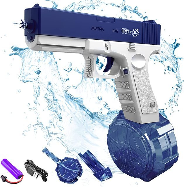 Automatic Water Squirt Gun (2 Options) Rifle or Handgun w/Rechargeable Battery