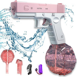 Automatic Water Squirt Gun (2 Options) Rifle or Handgun w/Rechargeable Battery