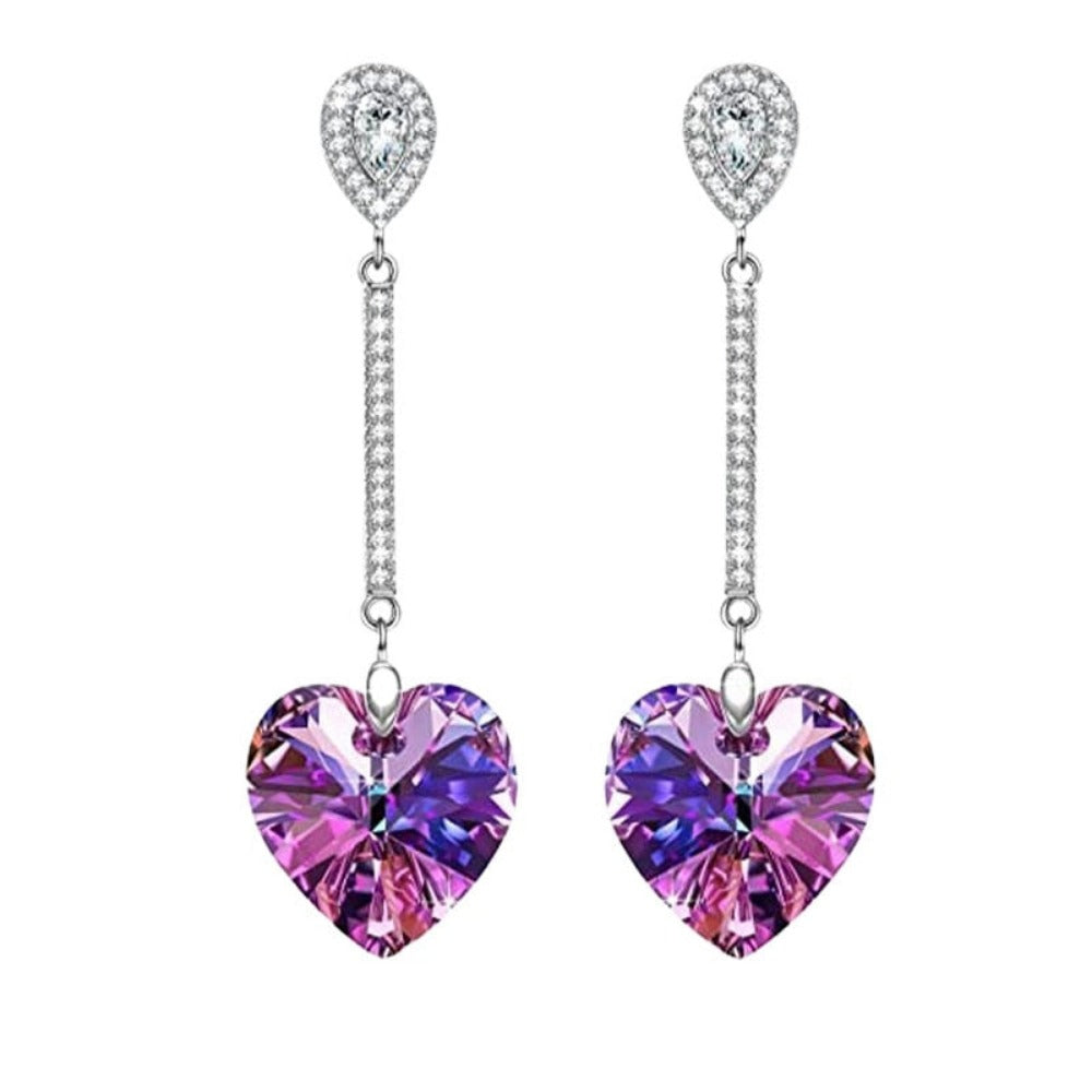 Swarovski® Crystal Rose Heart Pendant Earring Necklace (3 Options)