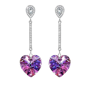 Swarovski® Crystal Rose Heart Pendant Earring Necklace (3 Options)
