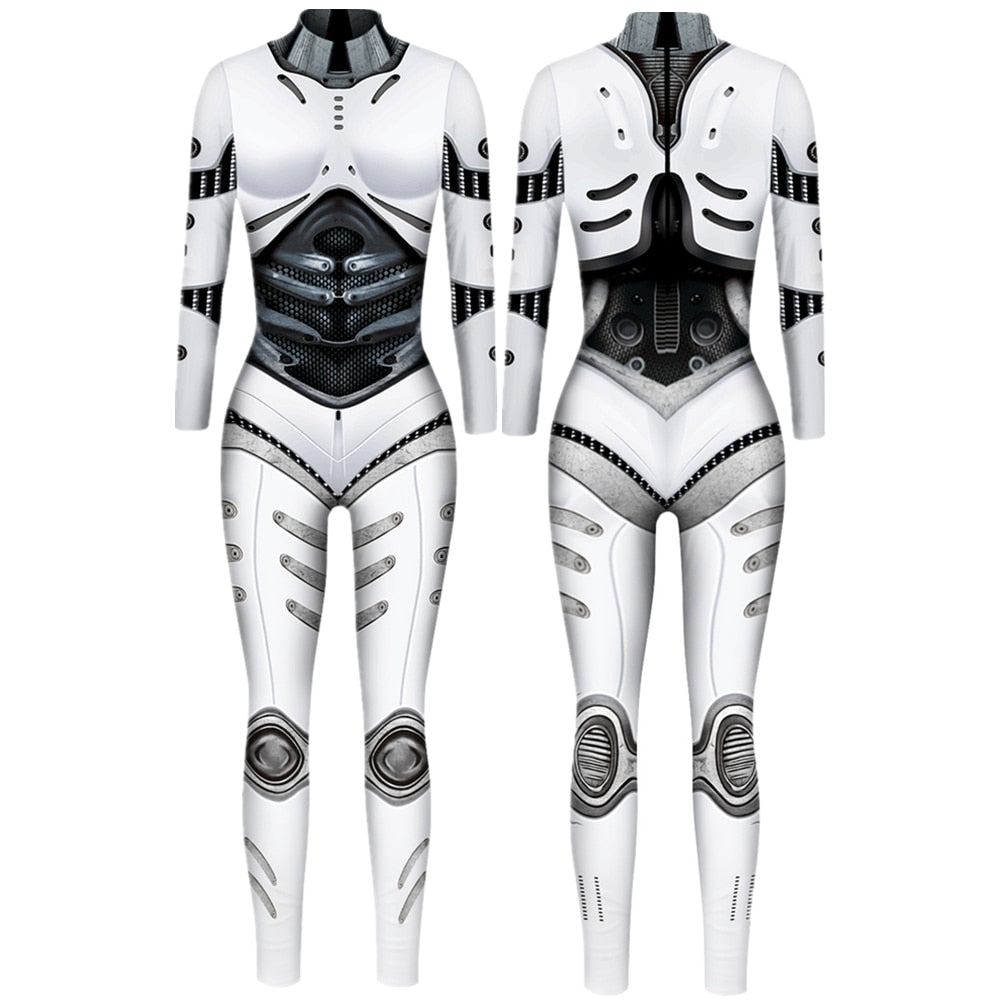 Robot Cyberpunk Bodysuit Costume (20 Colors) S-XL