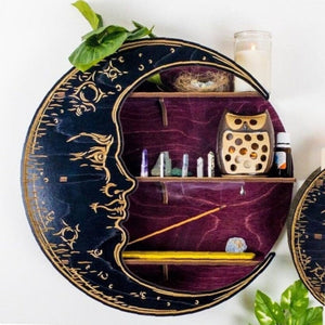 Crescent Moon Shelf Wall Storage Rack (4 Colors)