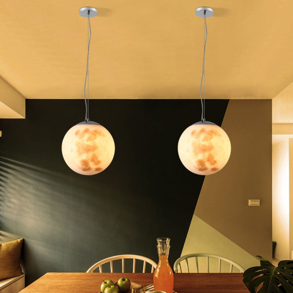 3D Moon Sphere Light Lamp Chandelier (2 Colors) 20CM-60CM