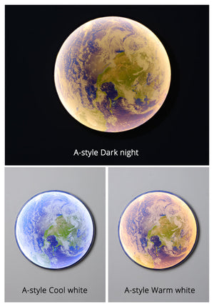 3D LED Moon or Earth Ceiling or Wall Lamp (3 Styles) 24CM-80CM