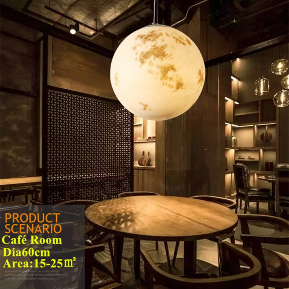 3D Moon Sphere Light Lamp Chandelier (2 Colors) 20CM-60CM