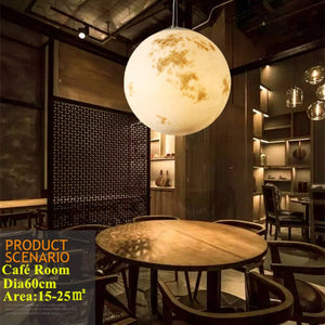 3D Moon Sphere Light Lamp Chandelier (2 Colors) 20CM-60CM