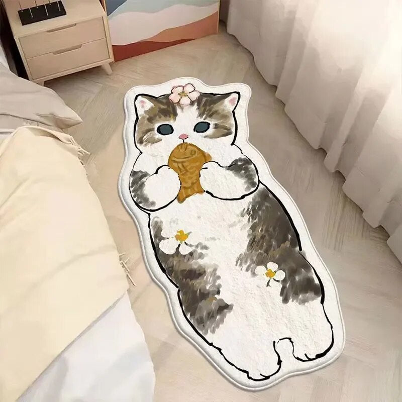 Kawaii Cat Non-slip Rug (25 Style) Size S-L