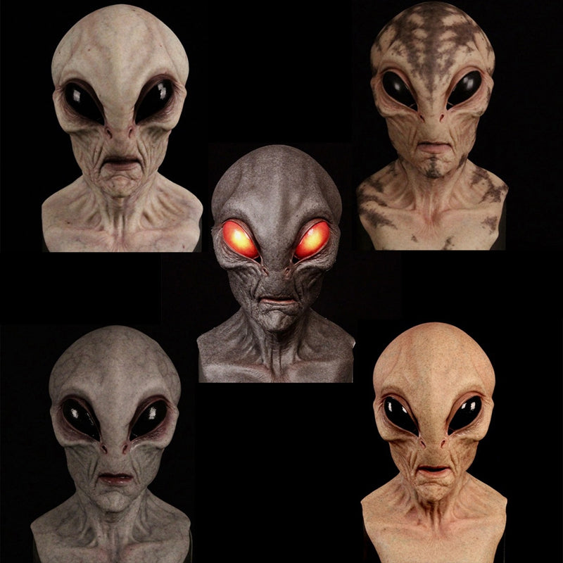 Realistic Alien Halloween Mask (6 Styles) One Size Fits Most