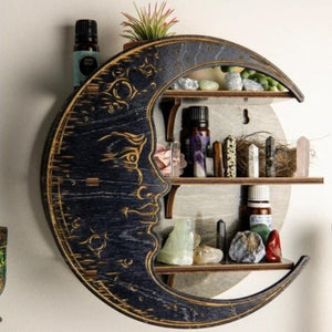 Crescent Moon Shelf Wall Storage Rack (4 Colors)