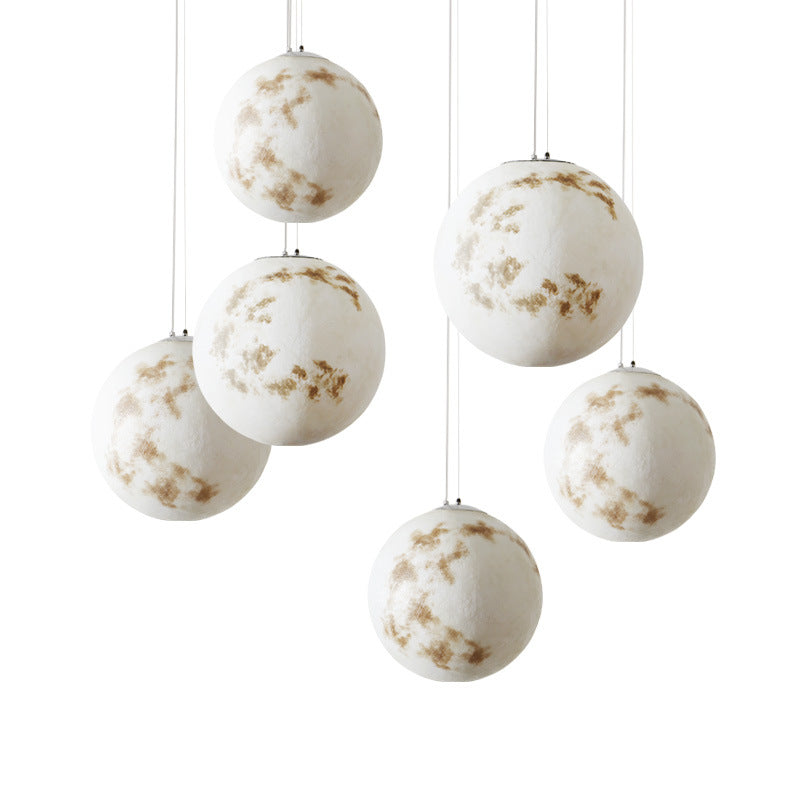 3D Moon Sphere Light Lamp Chandelier (2 Colors) 20CM-60CM