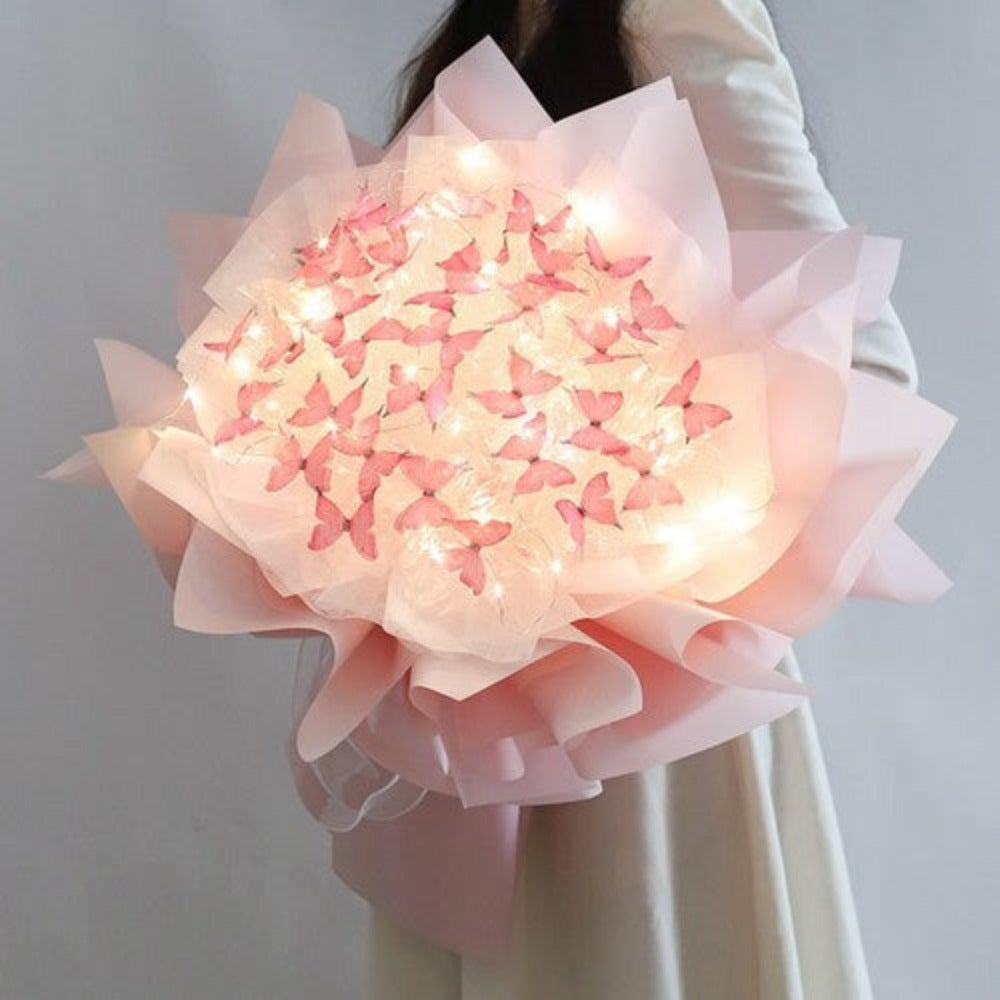 Butterfly Bouquet w/LED Fairy Lights (2 Options)