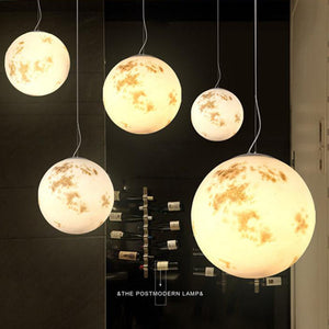 3D Moon Sphere Light Lamp Chandelier (2 Colors) 20CM-60CM