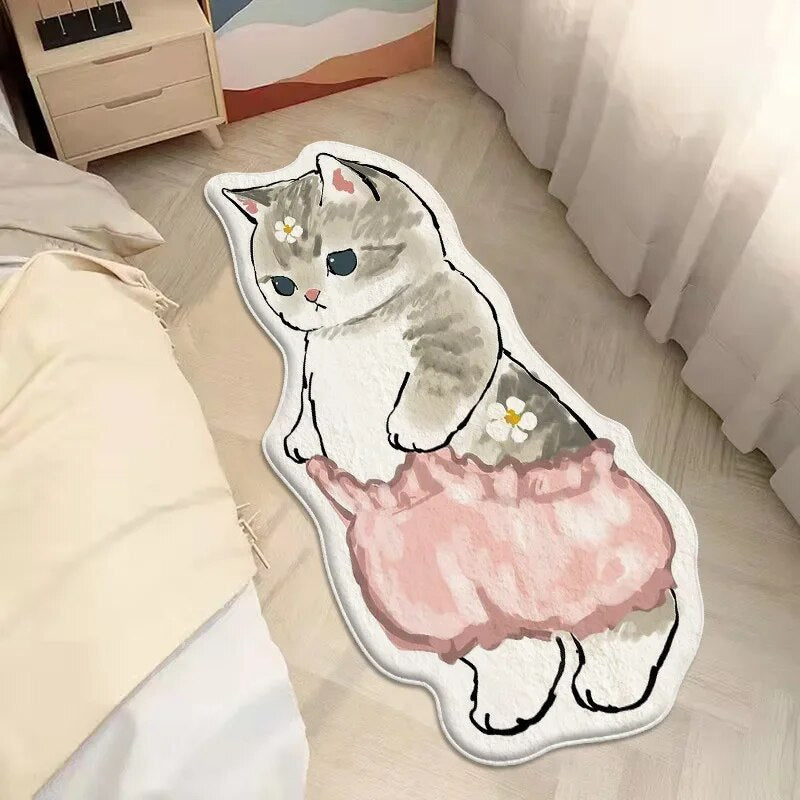 Kawaii Cat Non-slip Rug (25 Style) Size S-L