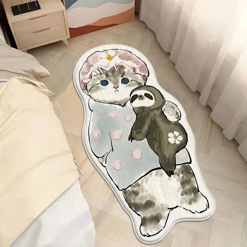 Kawaii Cat Non-slip Rug (25 Style) Size S-L