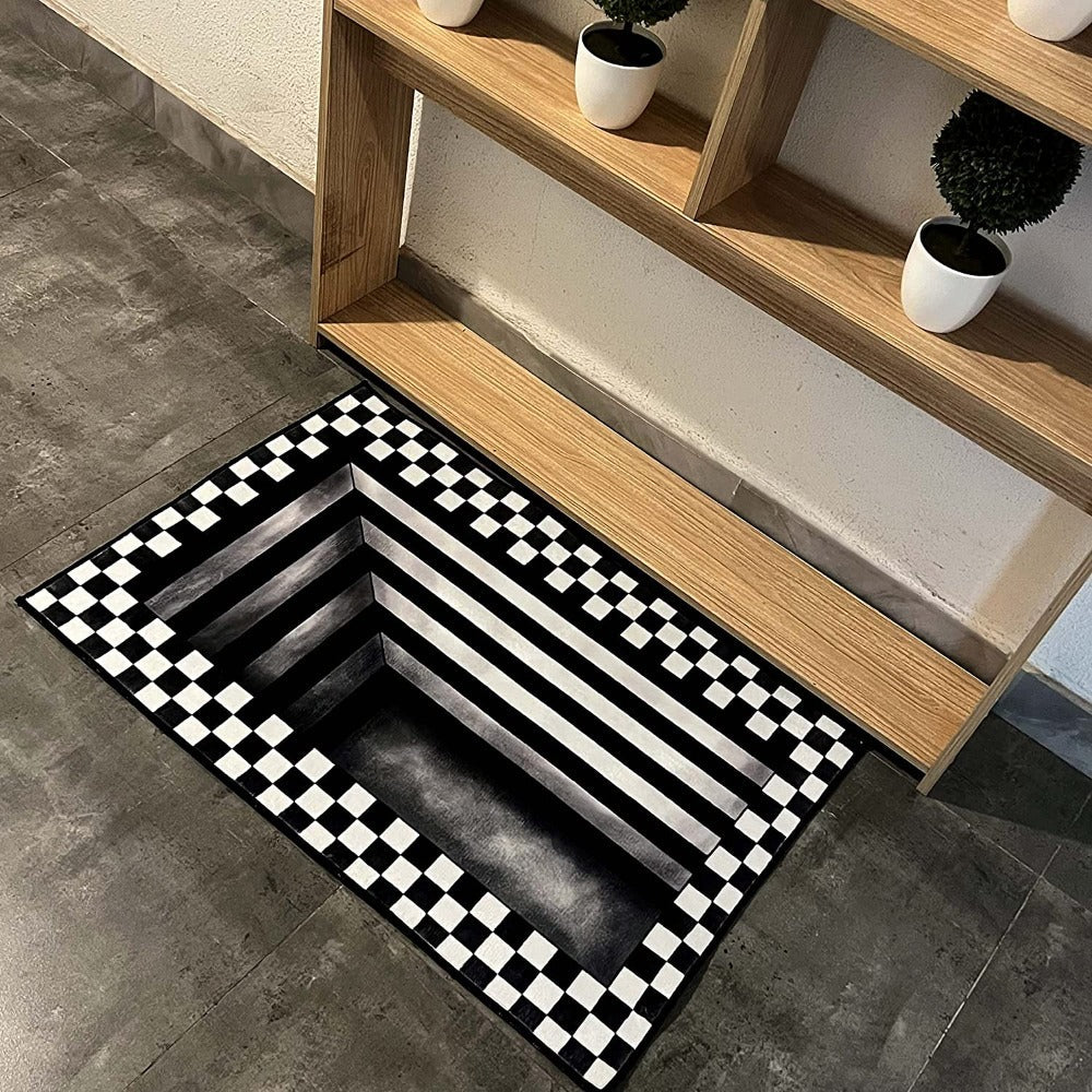 3D Vortex Trapdoor Rug Optical Illusion