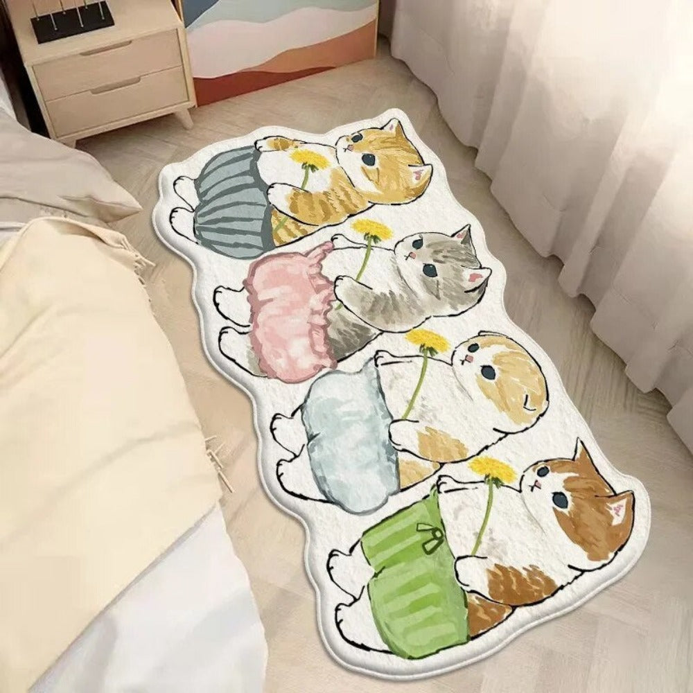 Cute Kawaii Cat Non-slip Mat (22 Style) Size S-L