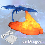3D Dragon Table Lamp (5 Colors) Rechargeable
