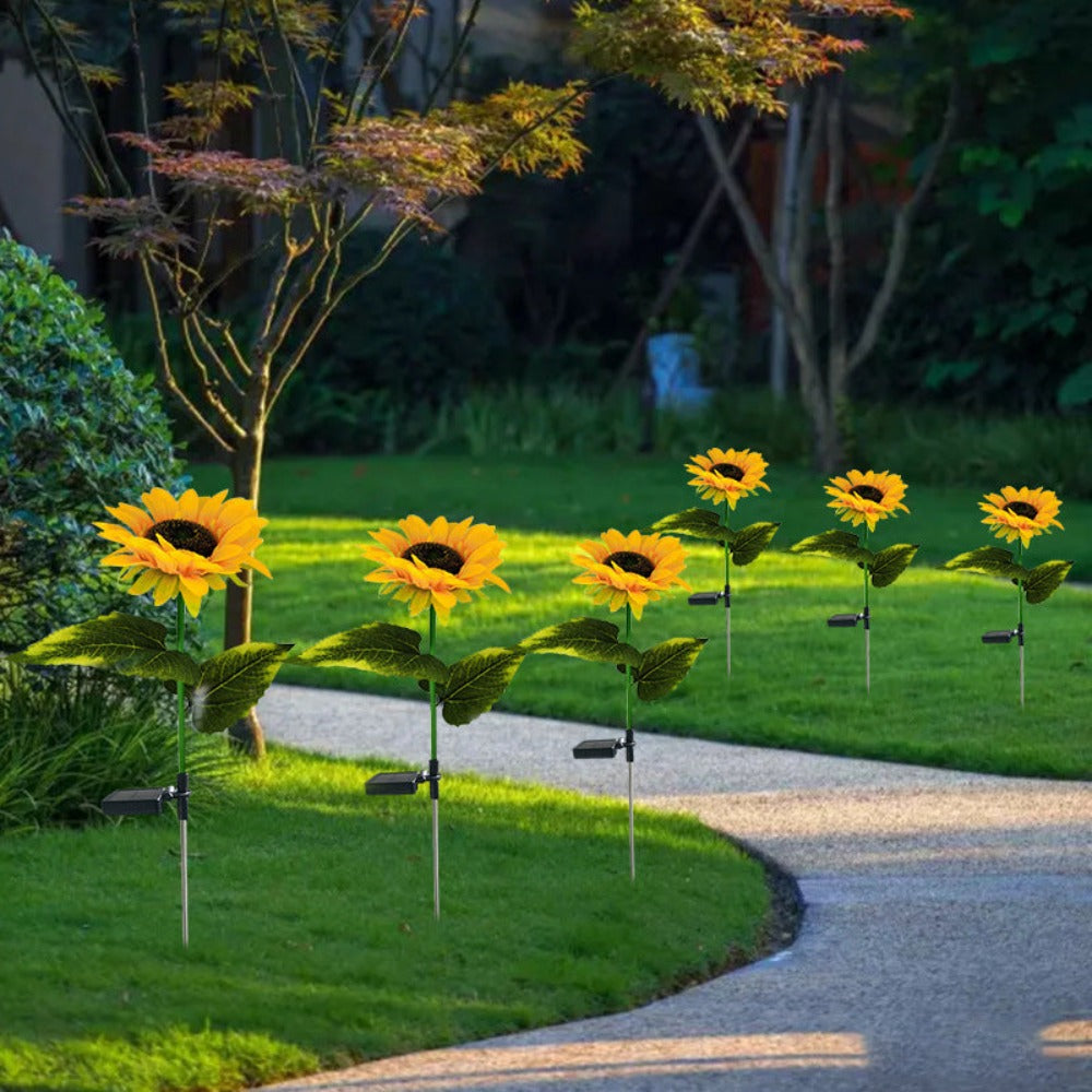Sunflower Outdoor Solar Lamp (1-8 Pieces)