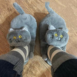 Fur Funny Cat Shoe Fuzzy Slippers (2 Styles) 8 Sizes