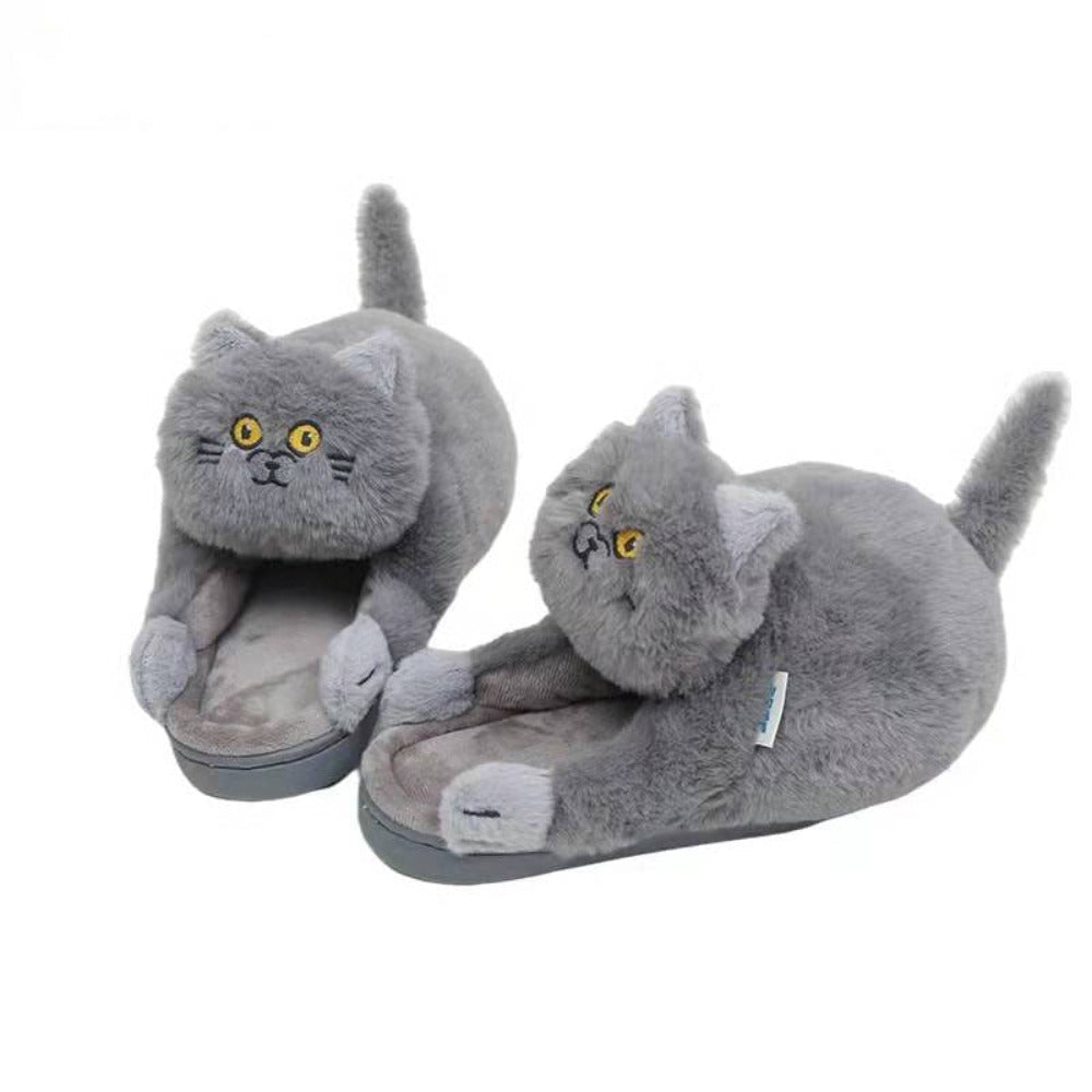 Fur Funny Cat Shoe Fuzzy Slippers (2 Styles) 8 Sizes