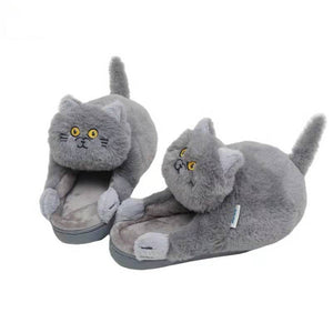 Fur Funny Cat Shoe Fuzzy Slippers (2 Styles) 8 Sizes