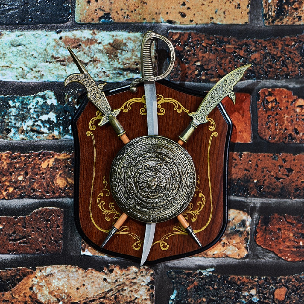 Roman Sword Armor Shield Wall Plaque Home Décor