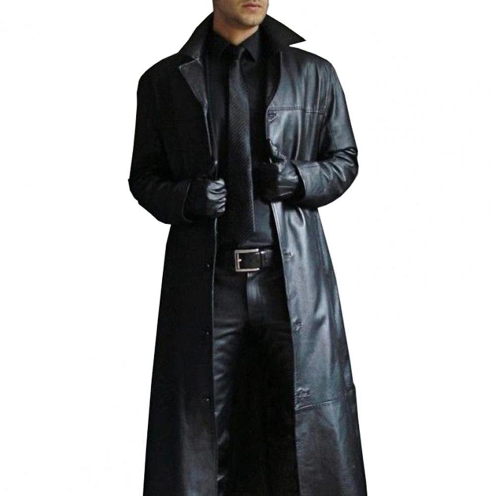 Matrix Halloween Viking Leather Coat Trench Punk Jacket Men's Plus Size Best Gift Shoppers