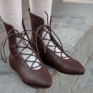 Medieval Renaissance Fairy Leather Boots (2 Colors) 10 Sizes