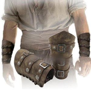 2PC Viking Medieval Leather Armor Gauntlets (4 Colors)