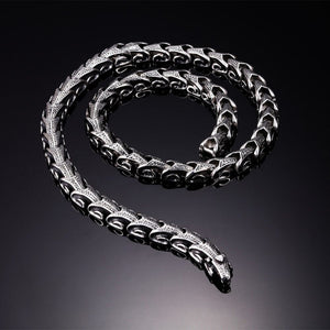 Viking Dragon Chain Bracelet Titanium Necklace (10 Sizes)