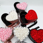 Heart Rose Bouquet Double Layer Gift Box Immortal Enchanted Soap Flower (7 Colors)