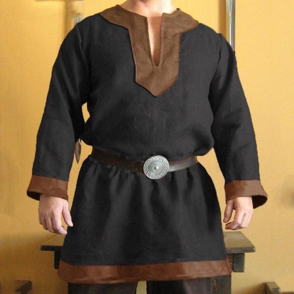 Viking Renaissance Pirate Long Sleeve Shirt (5 Colors) S - 5XL